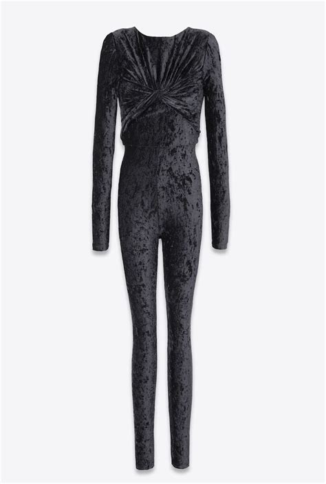 ysl velvet catsuit|Lisa Rinna Wears Saint Laurent Catsuits That Are Available to .